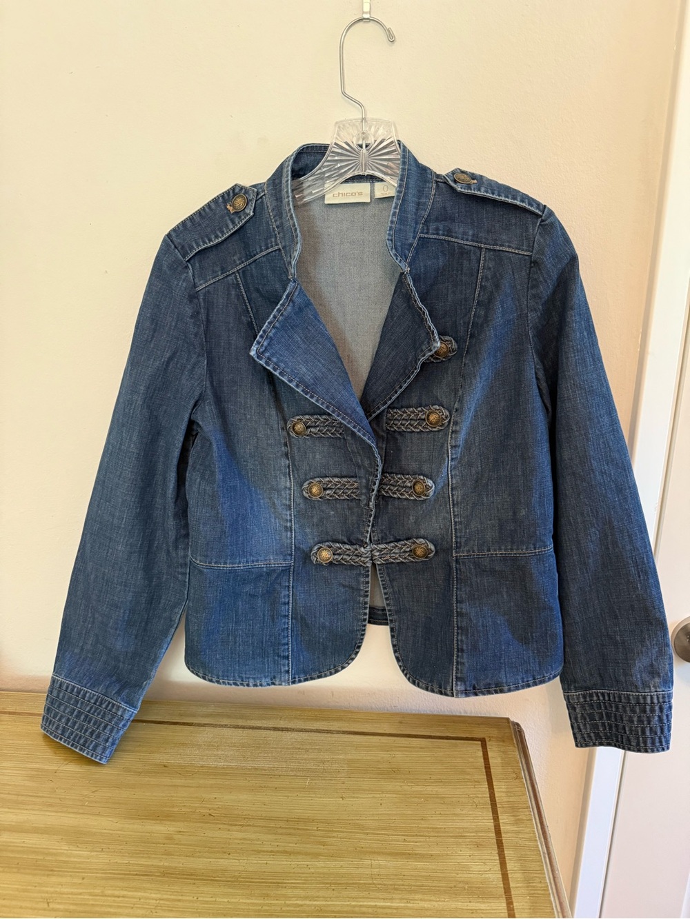 Military/Band jacket by Chicos woman’s size 0